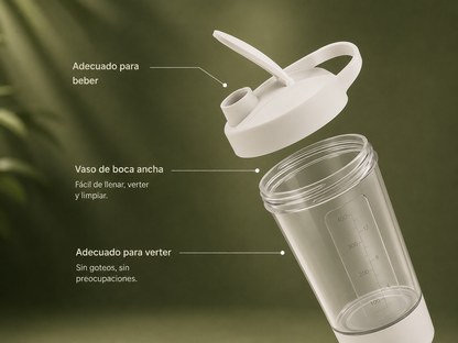 Shaker Eléctrico Portátil 450ml — Recargable USB